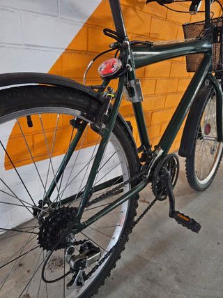 Bicicleta Urbana con Cesta Verde
