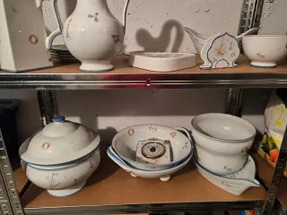 Set Vajilla Porcelana Francesa Náutica Vintage