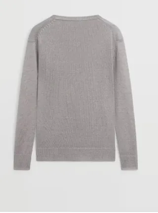 Jersey gris cuello pico