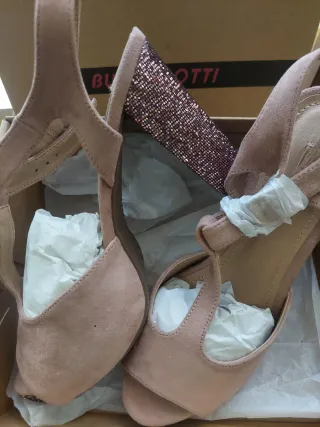 Sandalias BUONAROTTI tacón glitter mujer
