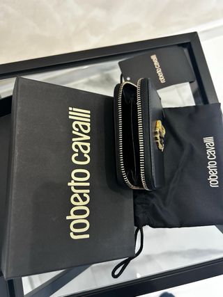 Portafoglio Roberto Cavalli Nero Oro