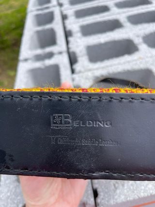 Bolso Belding Piel Negra y Amarilla