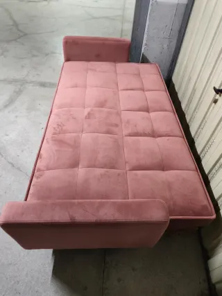 Sofá Cama Rosa Terciopelo