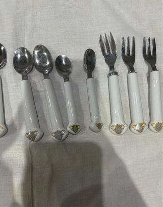 Set posate Sissi porcellana e metallo