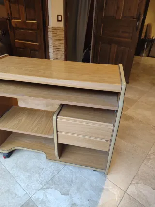 Mesa escritorio extensible madera