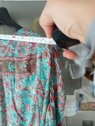 Vestido largo estampado seda talla única