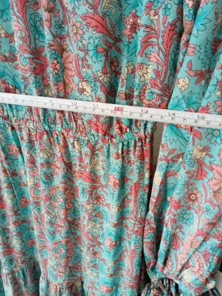 Vestido largo estampado seda talla única