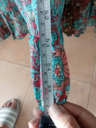 Vestido largo estampado seda talla única