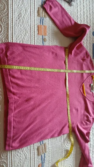 Jersey Cappuccini cuello pico mujer rosa