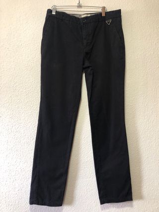 Conjunto Camisa Azul y Pantalón Negro Talla M/42