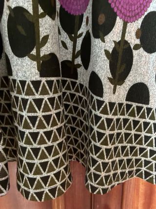 Vestido vintage lunares morado gris