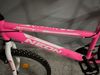 Bicicleta de Montaña Rosa y Blanca