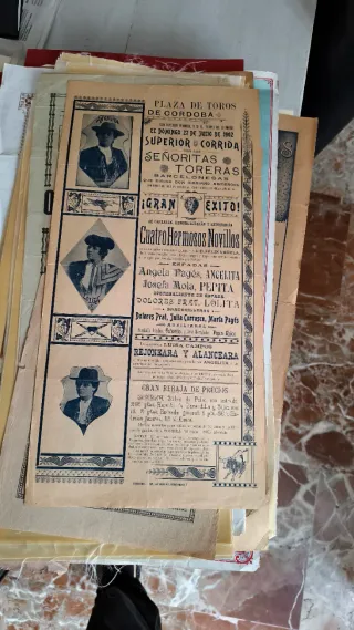 Cartel Toros Córdoba 1902 Señoritas Toreras