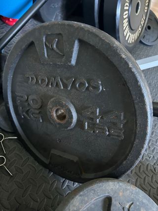 Set discos mancuerna barra Domyos