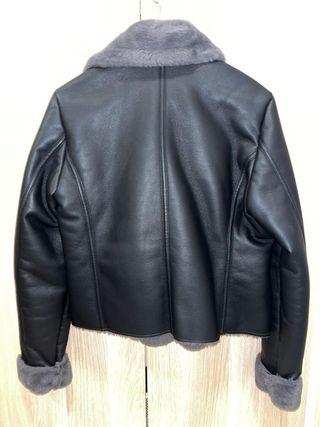 Chaqueta Mango efecto piel forrada con pelo NUEVA