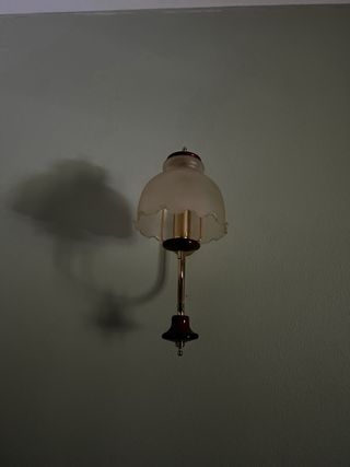 Candeeiro de Parede Dourado e Castanho