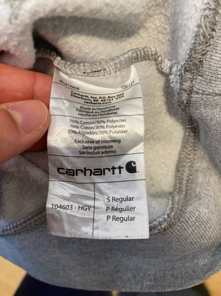 Sudadera Carhartt Gris Logo Manga Workwear