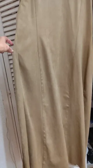 Vestido Zara largo camel