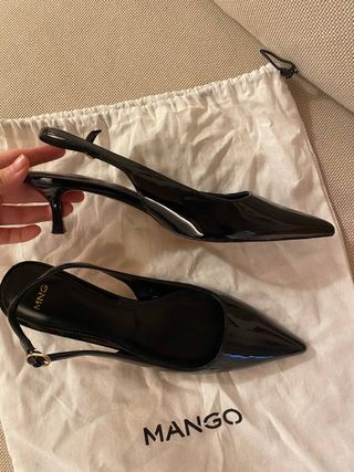 Zapatos salón Mango charol slingback T.37