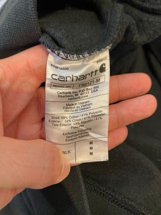 Sudadera Carhartt Negra Logo Pecho