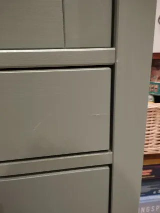 Vitrina Ikea Verde Madera y Cristal