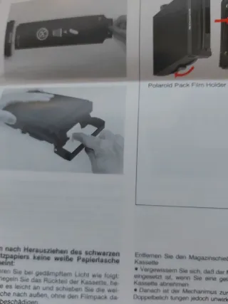 Catalogo a scomparsa per supporto pellicola Polaroid Mamiya RZ/RB