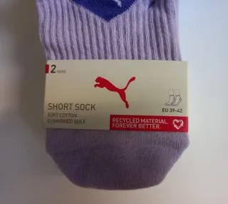 Calcetines Puma cortos lila corazón