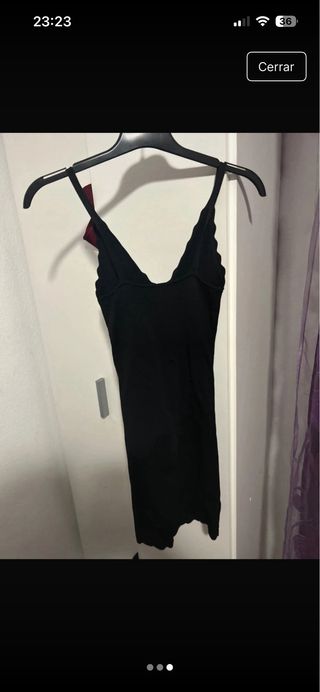 Vestido negro tirantes escotado