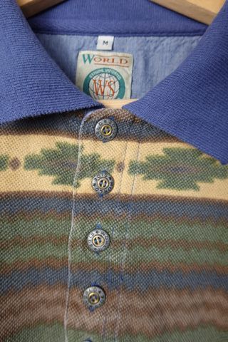 Camisa Polo Vintage 90s Aztec Oversize XL