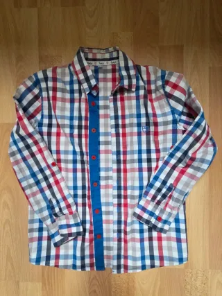 Camisa niño talla 10 cuadros multicolor Tresluce