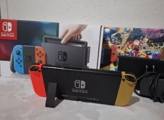 Nintendo Switch 1 completa + 3 Joy-Con + accesorio
