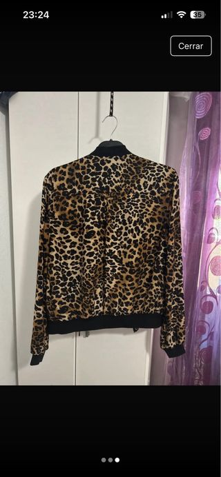 Chaqueta bomber estampado leopardo