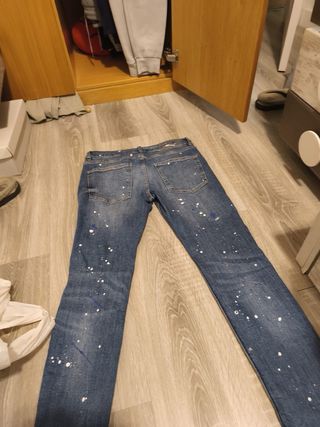 Vaqueros Bershka Hombre Negros Talla 38