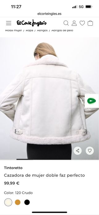 Cazadora Tintoretto Mujer Corta Beige Talla S