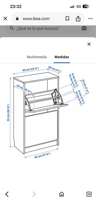 Zapatero Bissa Ikea Blanco