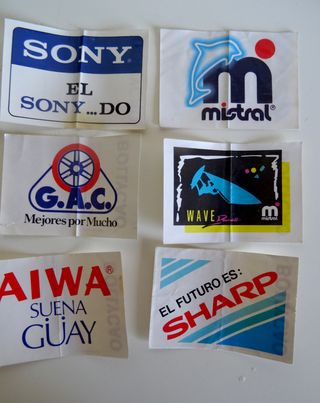 Lote 9 Pegatinas Bollymarcas Bollycao (Años 80)