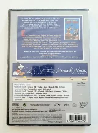 2 DVDS Tesoros Disney: Mickey A Todo Color. Vol 1