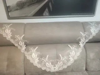 Manteletas Fallera Adulta Plata y Blanca