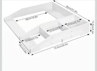 Estructura cambiador bebé blanca