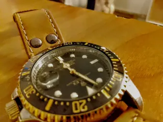 Orologio Uomo da polso Nero e Oro automatico
