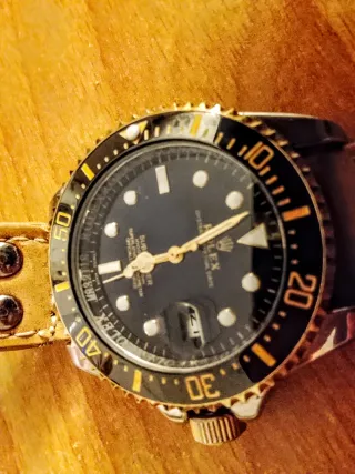 Orologio Uomo da polso Nero e Oro automatico