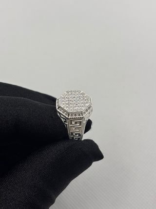Anillo Plata 925 Circonitas Octogonal
