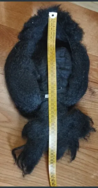 Peluca Negra Disfraz