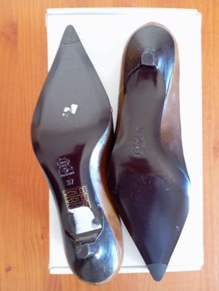 Zapatos Lurueña Talla 37 Marrón y Negro