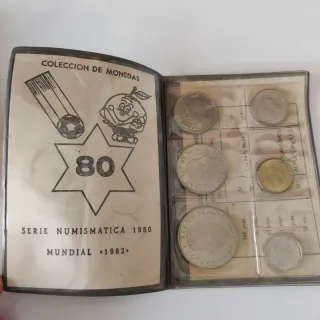 Colección monedas España Mundial 1980 (original)