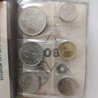 Colección monedas España Mundial 1980 (original)