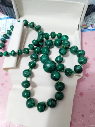 Collana vintage malachite