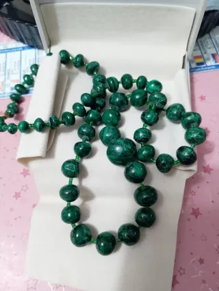 Collana vintage malachite