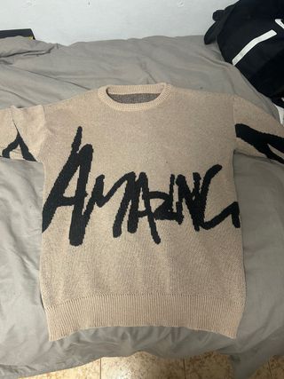 Jersey Amazing beige y negro