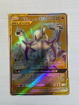 Carta Pokémon Arceus, Dialga y Palkia GX 280 PS